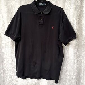 Hello Ralph Lauren, Black large polo shirt hundred percent cotton.